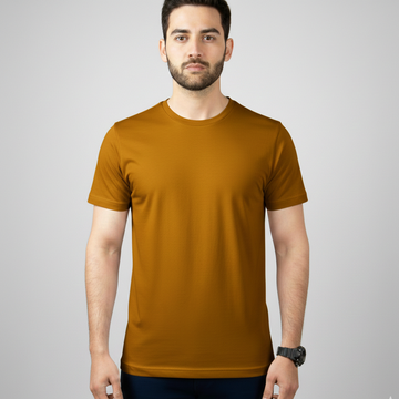 Musturd Simple Plain T-Shirt For Mens
