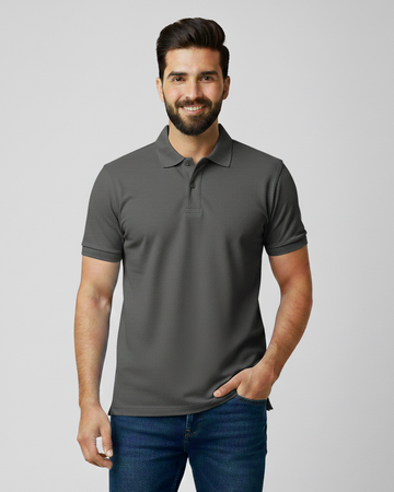 Men’s Dark Grey Premium Half Sleeve Polo T-Shirt