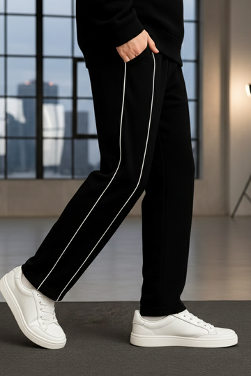 Side Pipen Stripe Baggy Trouser