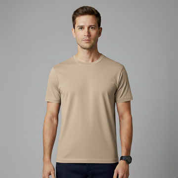 Coffee Simple Plain T-Shirt For Mens