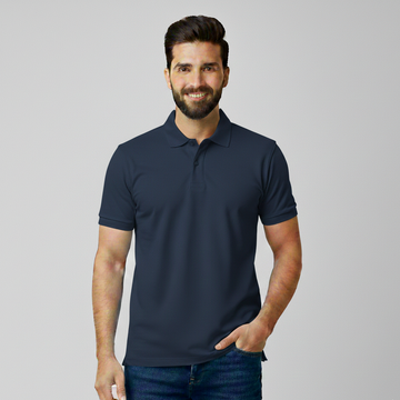 Men’s Navy Premium Half Sleeve Polo T-Shirt