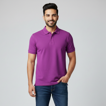 Men’s Purple Premium Half Sleeve Polo T-Shirt