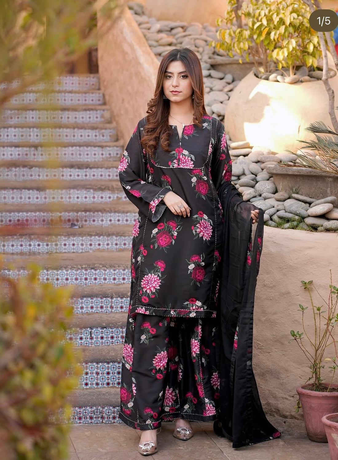 Digital Print Stitched Dress ( SEEMA )