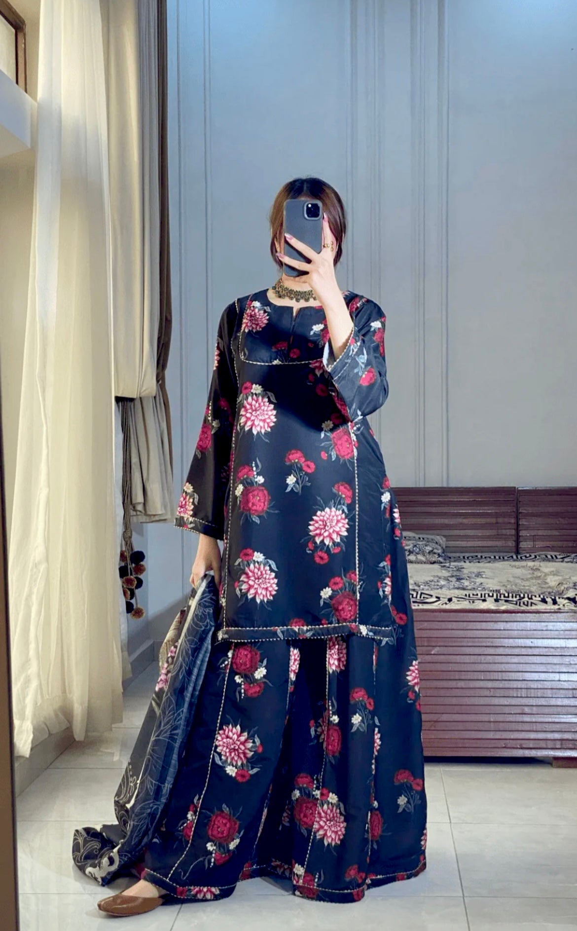 Digital Print Stitched Dress ( SEEMA )