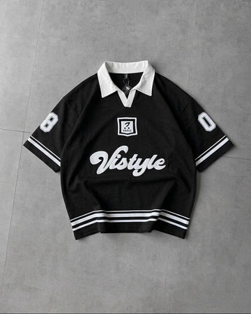 jhonny Collar Vistyle Embossed Printed Polo Dropshoulder