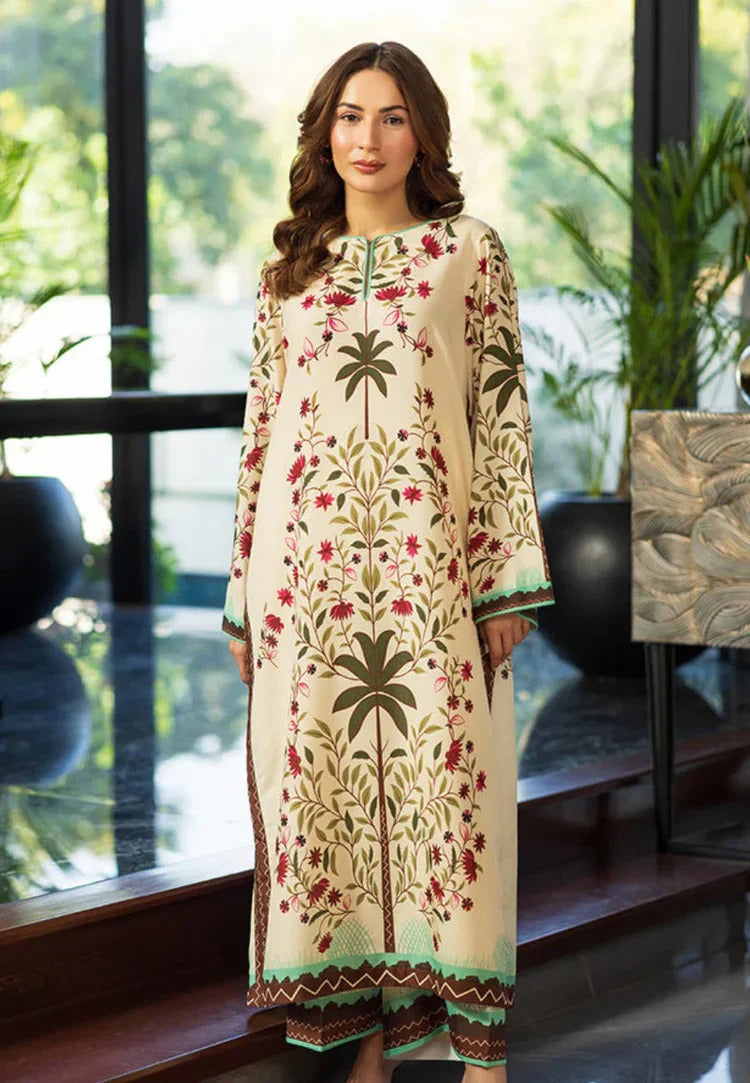 2PC SHAMOZE SILK PRINTED SHIRT & SHAMOZE SILK PRINTED TROUSER