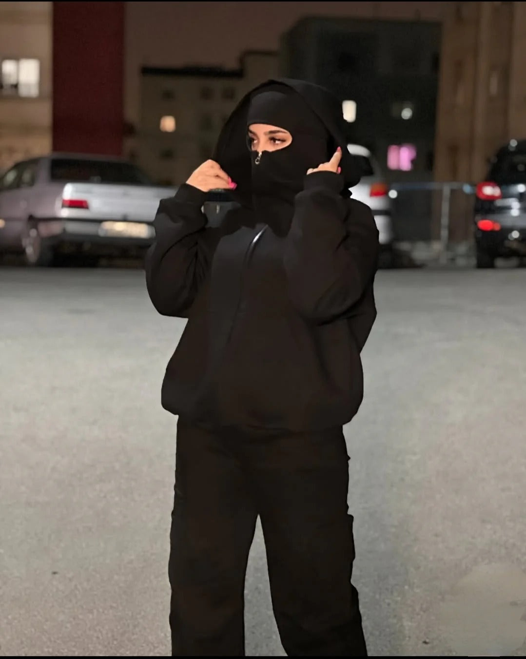 Balaclava Hoodie in Black
