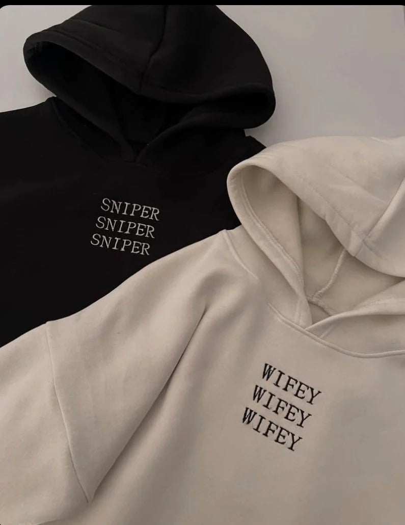 Sniper and wifey (Couple) Hoodie ❤️