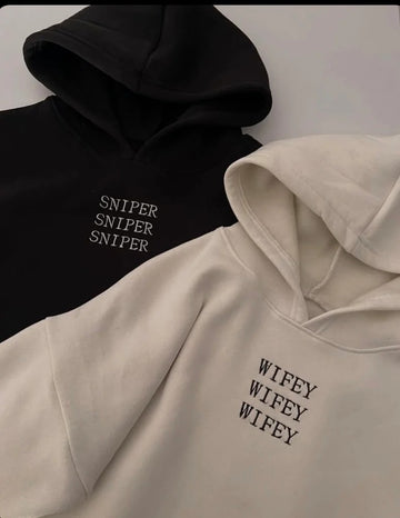 Sniper and wifey (Couple) Hoodie ❤️