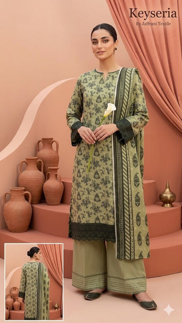 Jaffrani Kayseria Pareesa Unstitched Printed Lawn 3pc