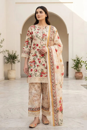 Jaffrani Kayseria Jhaan Unstitched Printed Lawn 3pc