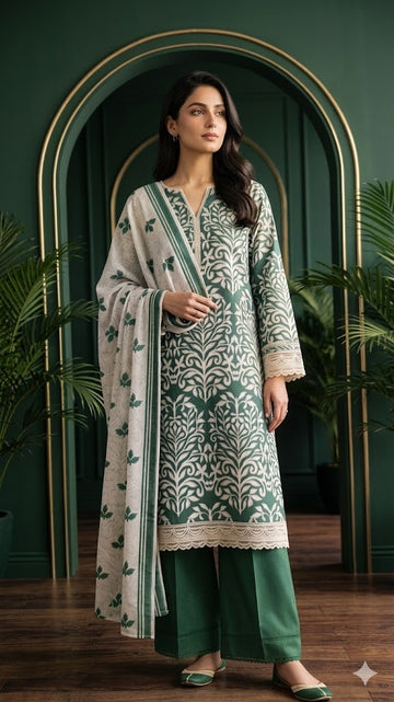 Jaffrani Kayseria Pareesa Unstitched Printed Lawn 3pc