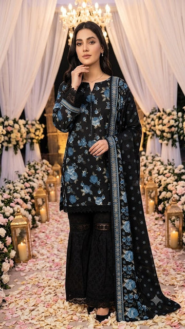 Nishat Unstitched Printed Lawn 3 Piece Suit