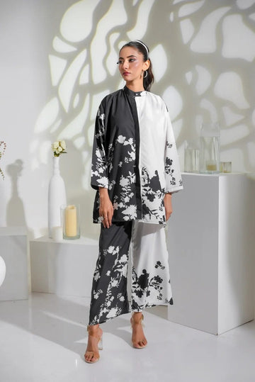 Swiss Lawn Digital Printed Shirt & Flapper 2pc Suit