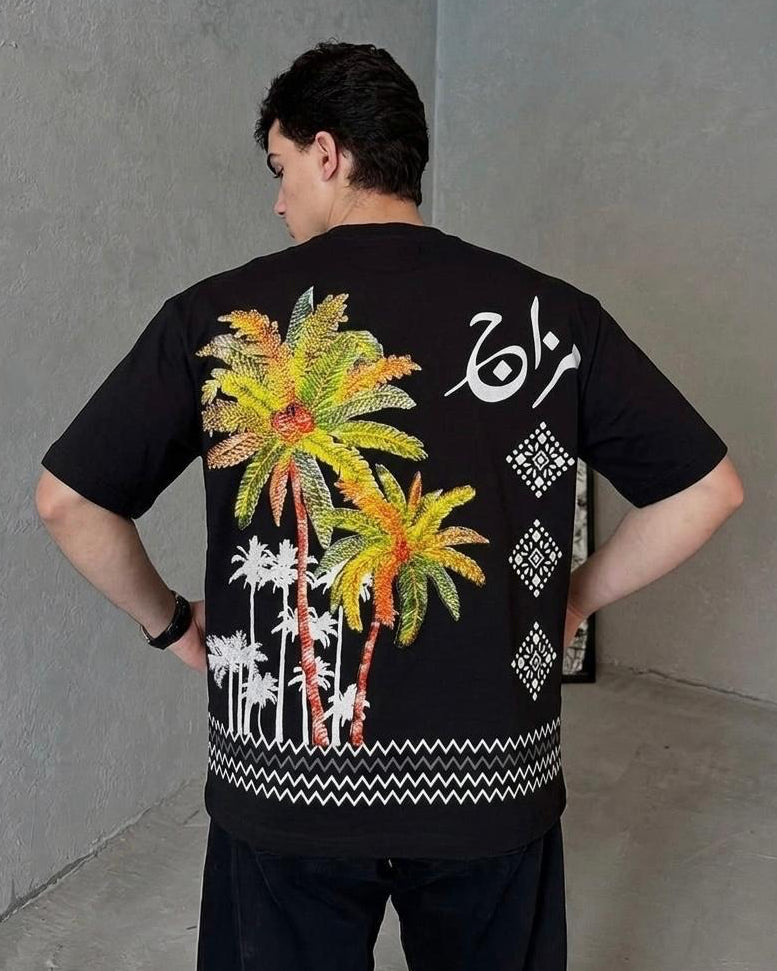Mizaj Premium Oversized Black Tee